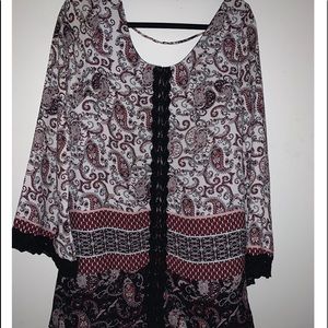 Francesca’s Paisley Print Slip Dress